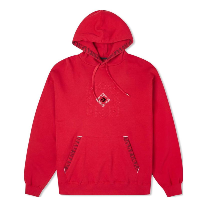 Sweatshirt Converse New Year Series Tiger Stripes Embroidered Hoodie Rød | 10024151-A03