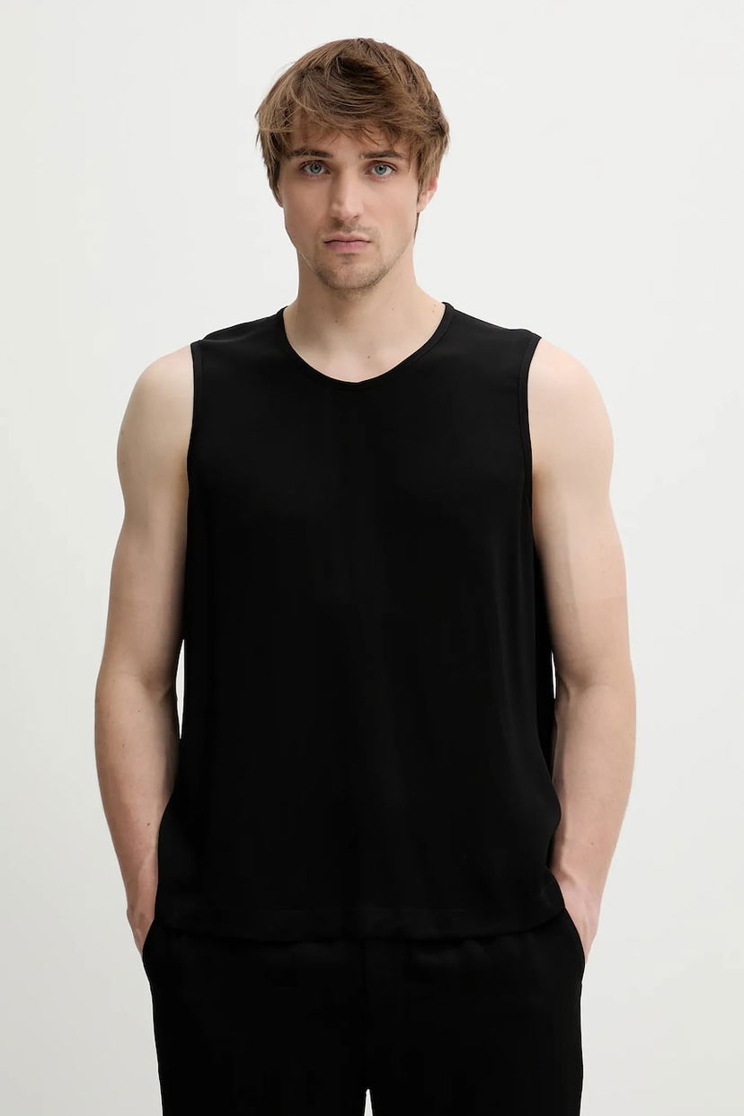 Tanktop Nanushka Nanushka KOBEE Sleeveless T-Shirt Sort | NM25SSTP11199