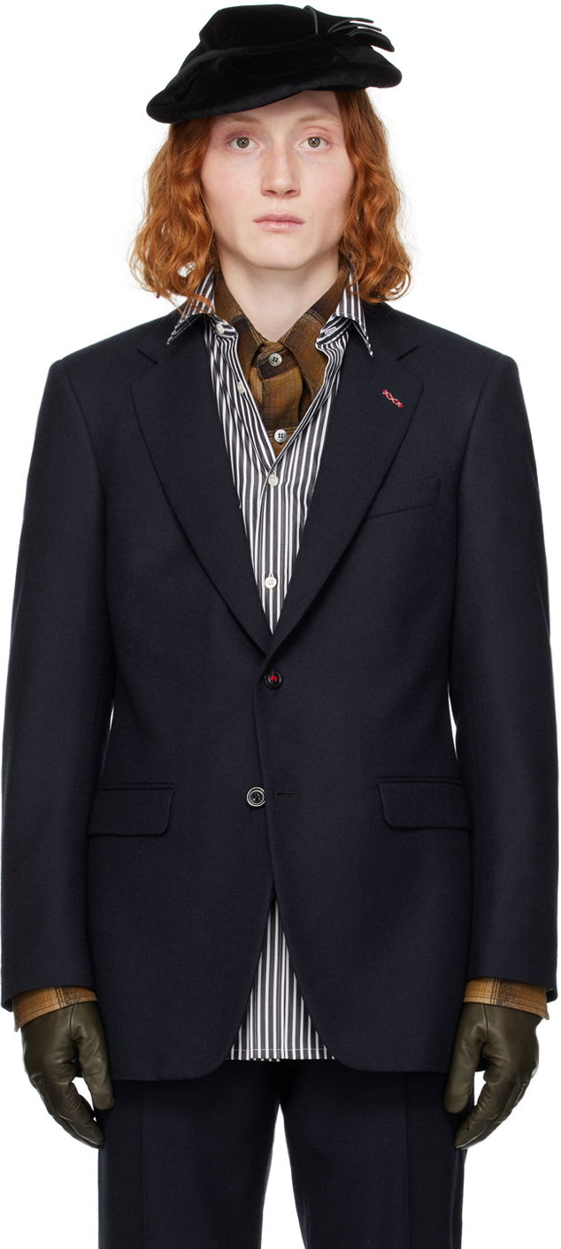 Frakker Maison Margiela Stitch Blazer Mørkeblå | SI1BN0007 S60309, 0