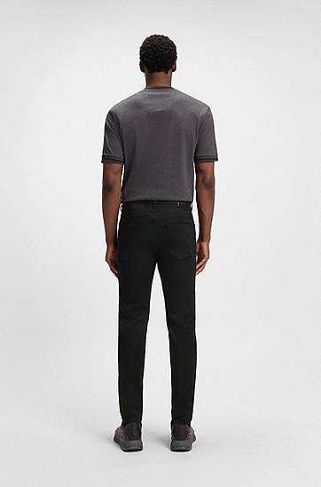 Jeans BOSS Porsche x BOSS Tapered-Fit Stretch Denim Jeans Sort | 50550924, 1