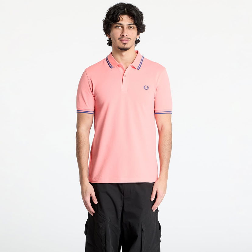 Polo skjorte Comme des Garçons Comme des Garçons SHIRT x Fred Perry Knit T-Shirt Lyserød | FO-T501 CORAL