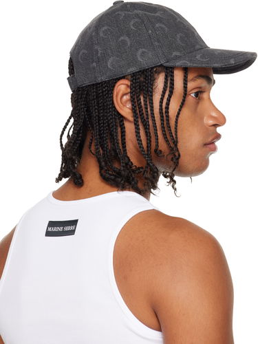 Kasket Marine Serre Moon Laser Denim Baseball Cap Grå | UHG048ACDEN0006, 4