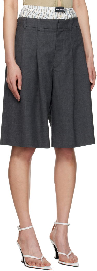 Shorts Marine Serre Marine Serre Regenerated Tailoring Shorts Grå | MSH010A DWOV0057, 4