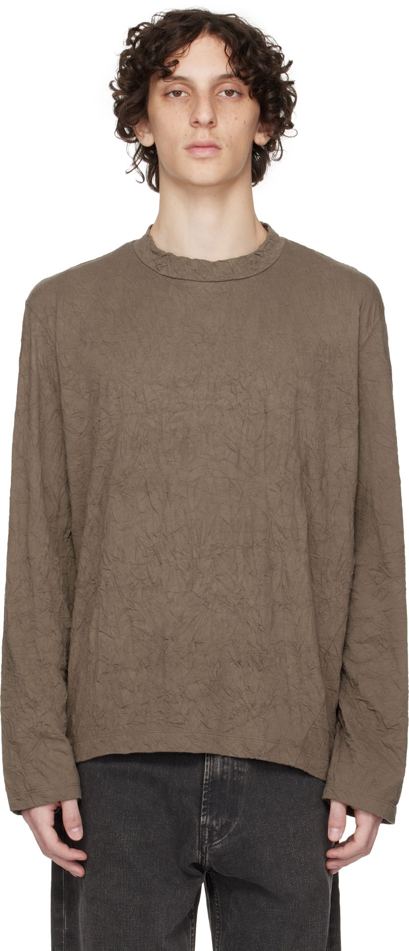 T-shirt OUR LEGACY Our Legacy Big Longsleeve T-Shirt Brun | M2256BOC
