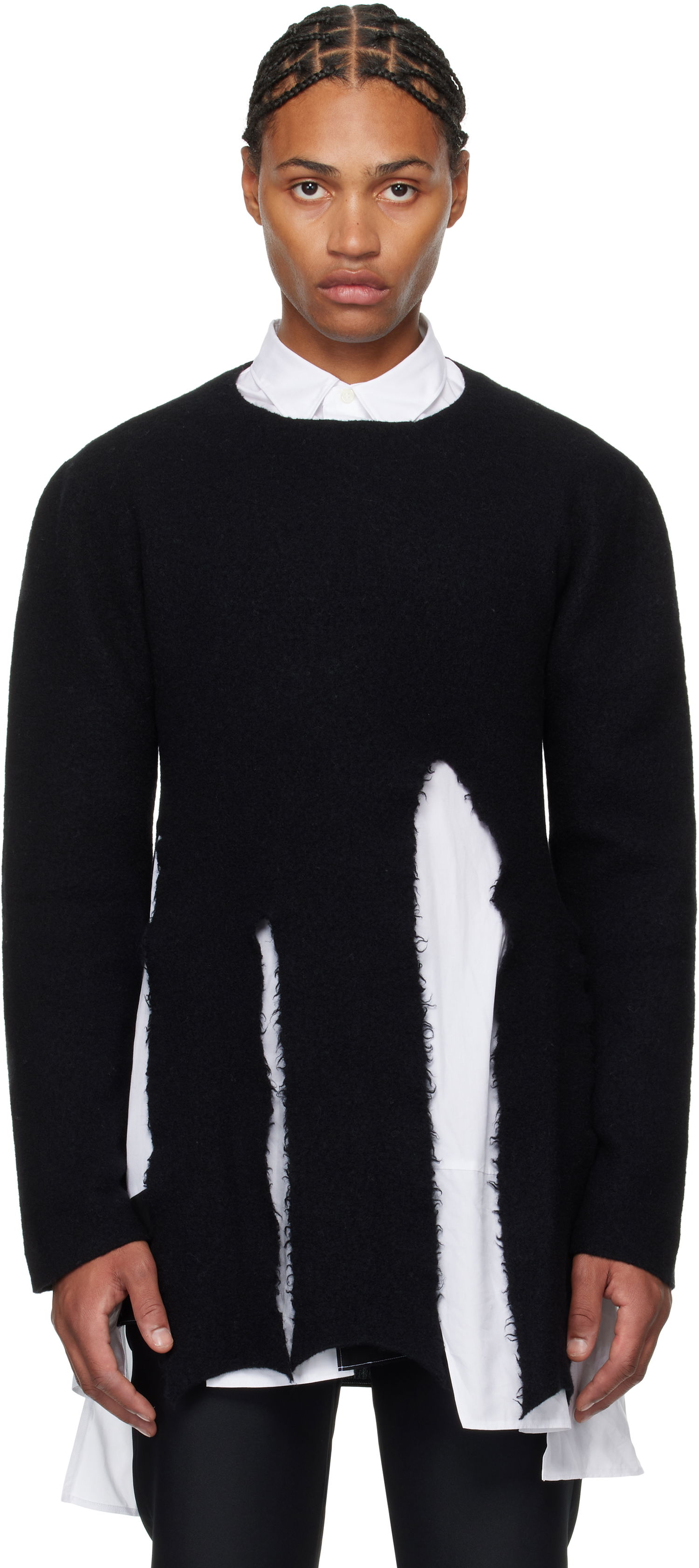 Sweater Comme des Garçons Crewneck Wool Sweater Sort | PN-N008-051, 0