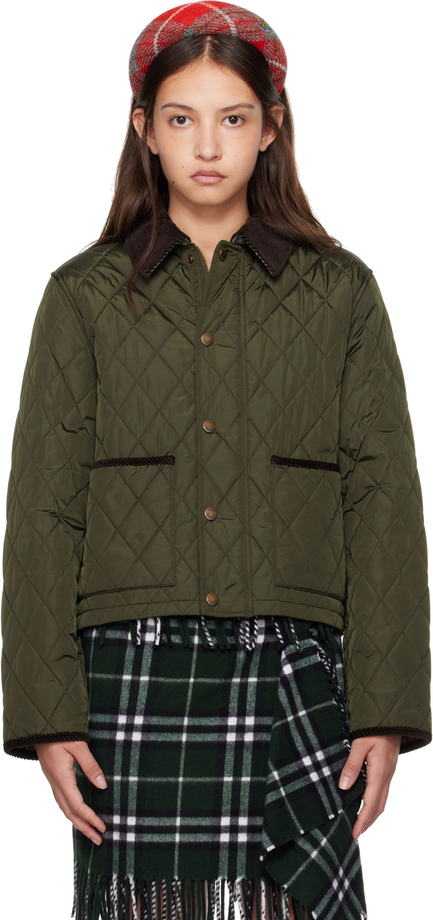 Puffer jakke Burberry Short Quilted Jacket Grøn | 8105099, 0