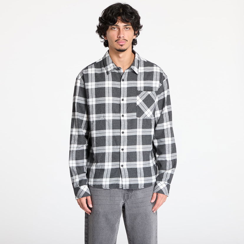 Skjorte Urban Classics Shirt Boxy Checked Grå | TB6325-01219