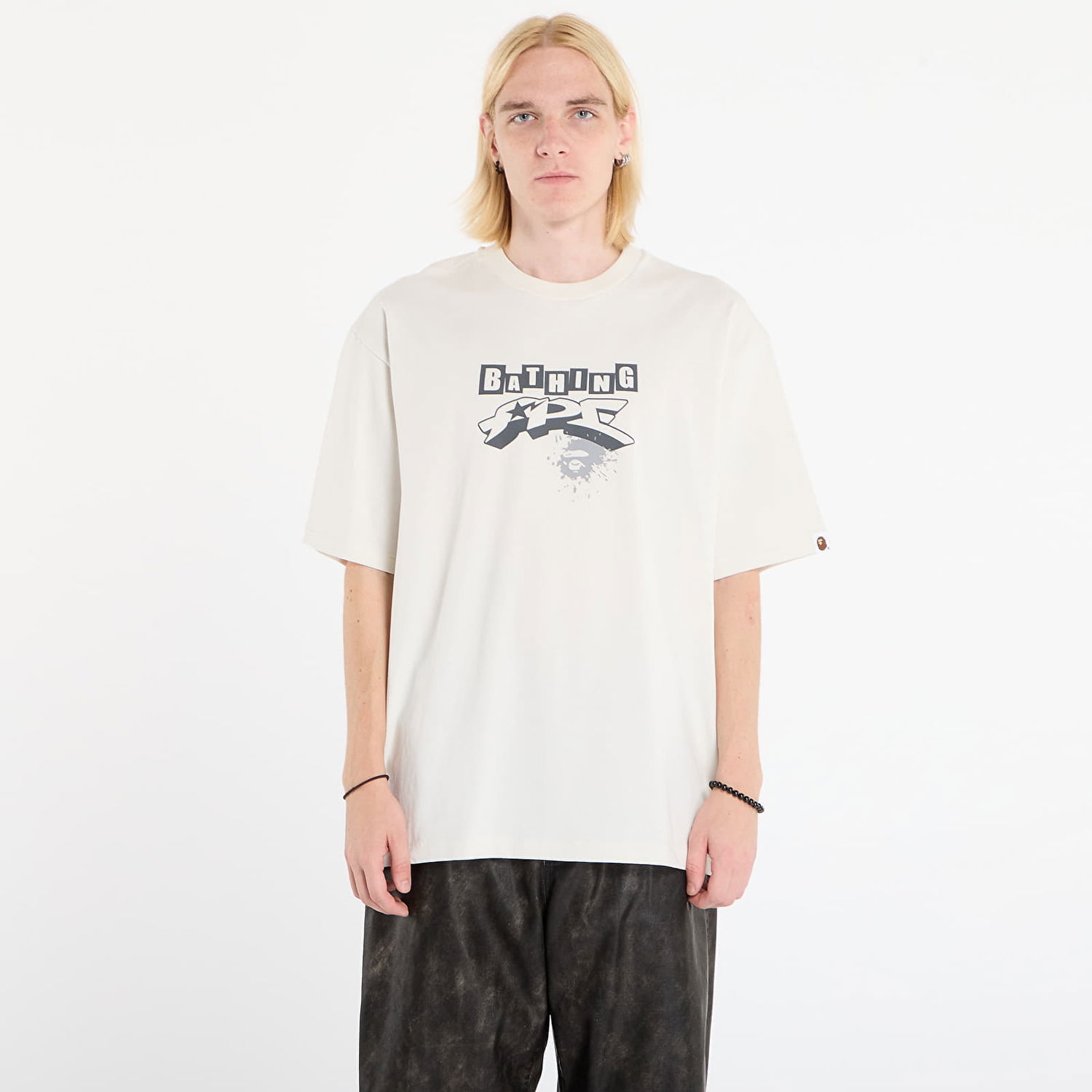 T-shirt BAPE Graffiti Logo Relaxed Fit T-Shirt XXL Beige | 001TEL801341MIVY, 0