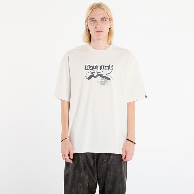 T-shirt BAPE Graffiti Logo Relaxed Fit T-Shirt XXL Beige | 001TEL801341MIVY