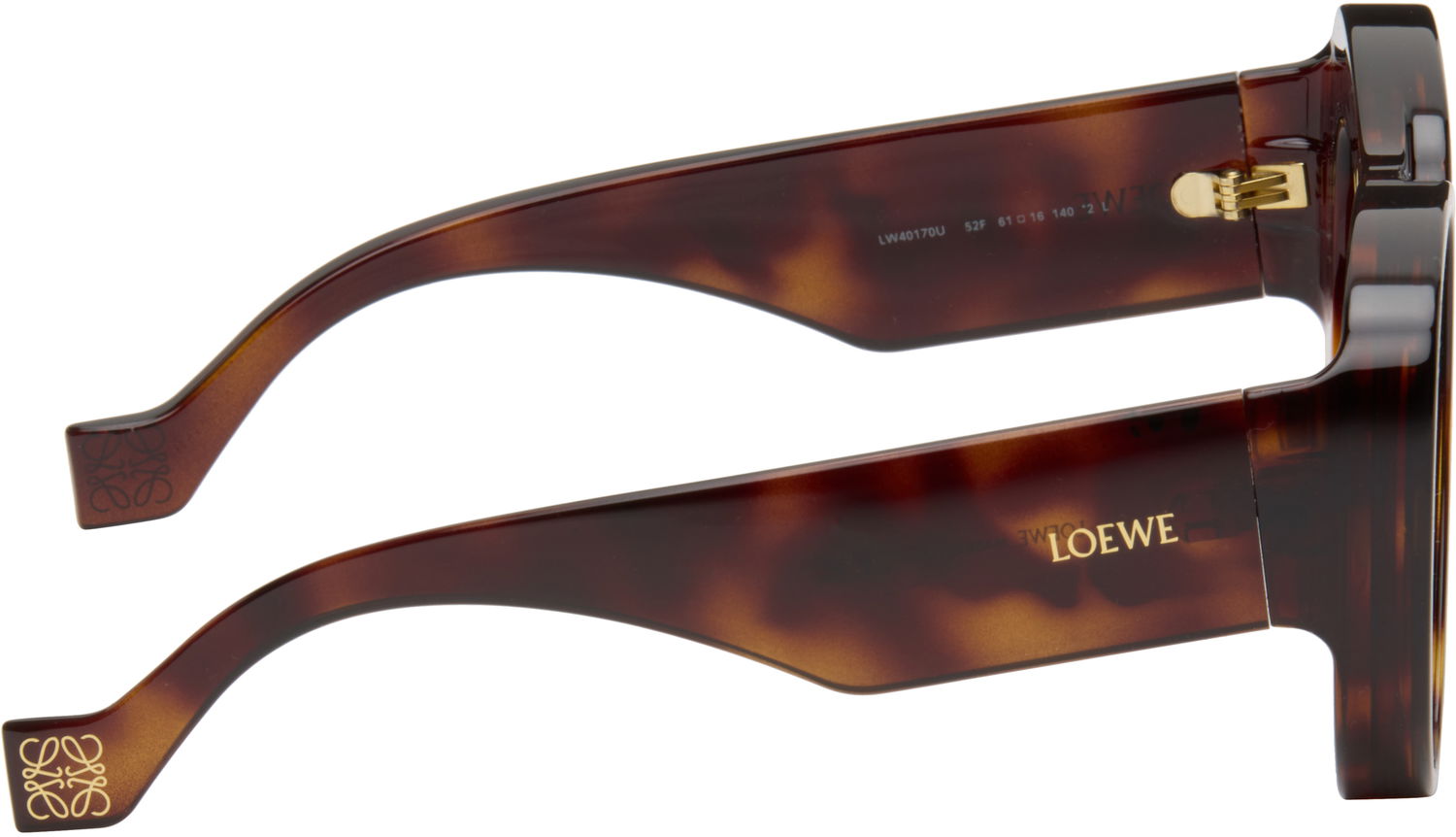 Solbriller Loewe Loewe Aviator Sunglasses Brun | LW40170UW6152F 192337236099, 1