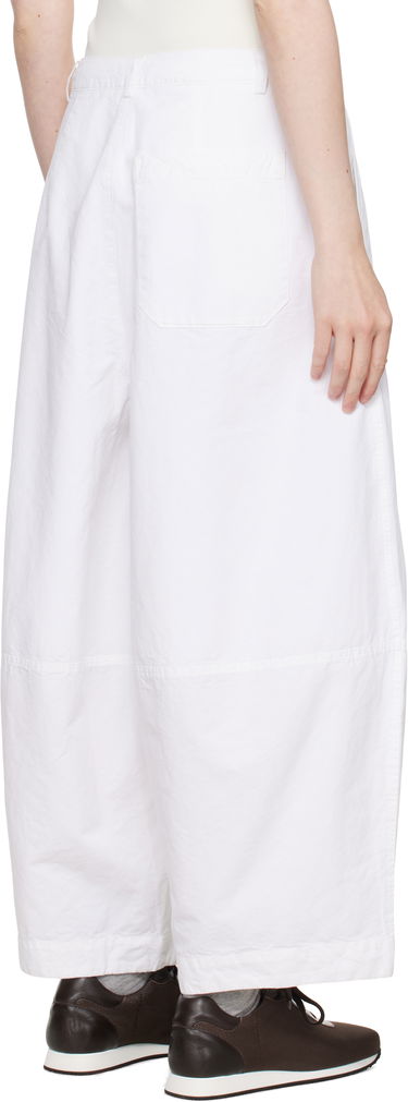 Bukser YMC YMC Deadbeat Wide-Leg Trousers Hvid | Q4YAA, 2