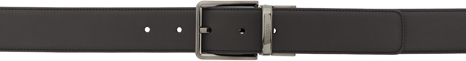 Bælter ZEGNA Reversible Leather Belt Sort | LHACR-B022UZ, 0