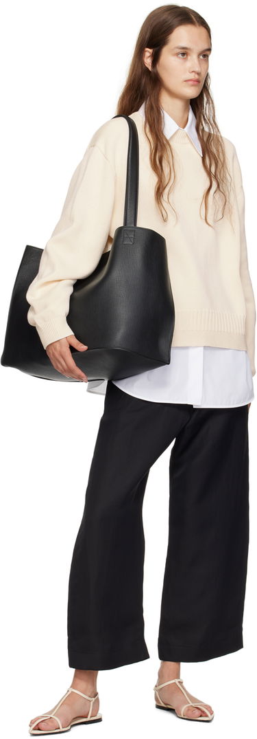 Håndtaske Studio Nicholson Studio Nicholson Doublet Leather Tote Bag Sort | DOUBLET SN - 741, 3