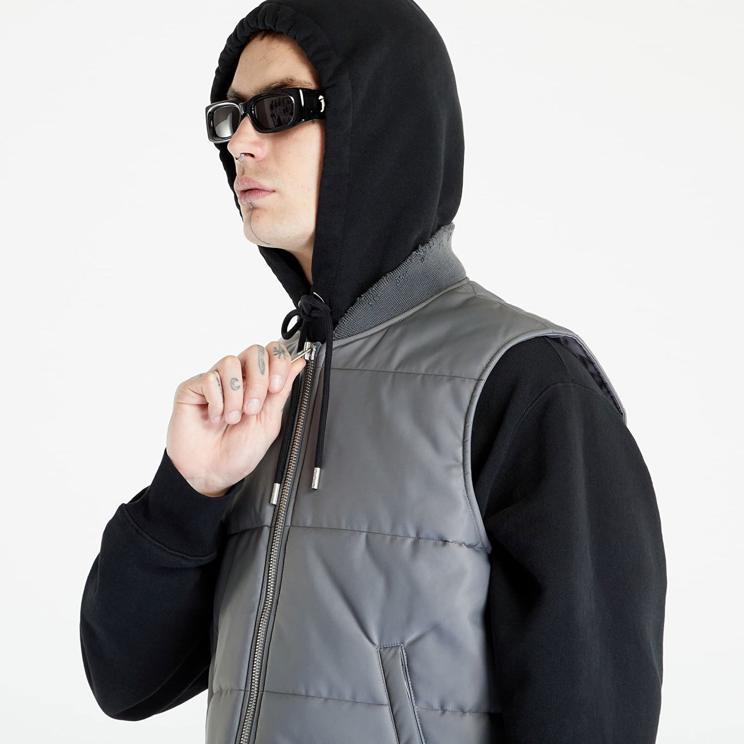 Vest HERON PRESTON Vest Ex-Ray Nylon Zip Grå | HMEX001S23FAB0010900, 0