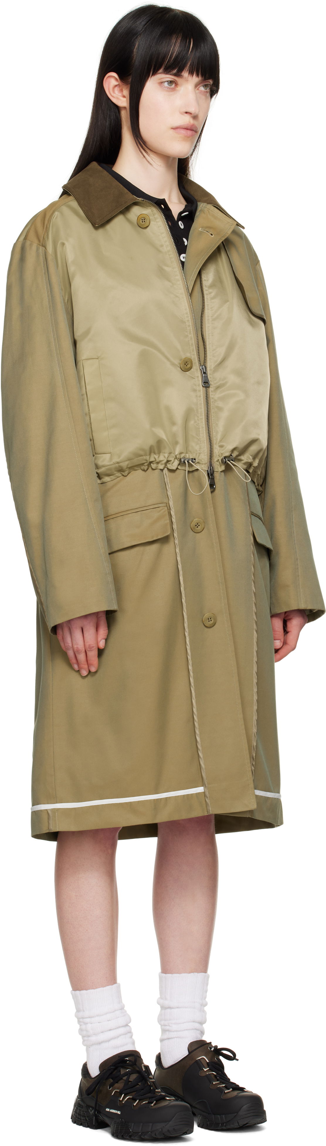 Trenchcoat Andersson Bell Andersson Bell Bomber Mix Trench Coat Grøn | awa677m, 1