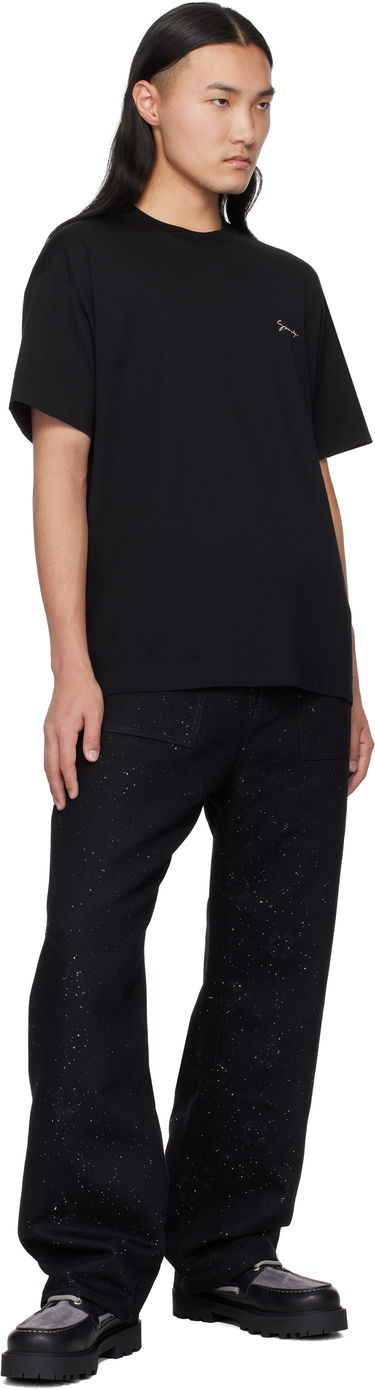 T-shirt Givenchy Black T-Shirt With Logo Sort | BM71MG3YPS001, 3