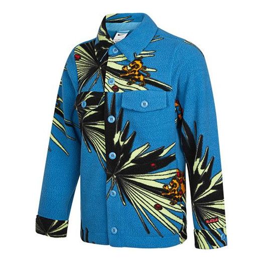 Sweater Nike Nike Tropical Print Fleece Overshirt Blå | DA6708-469, 0