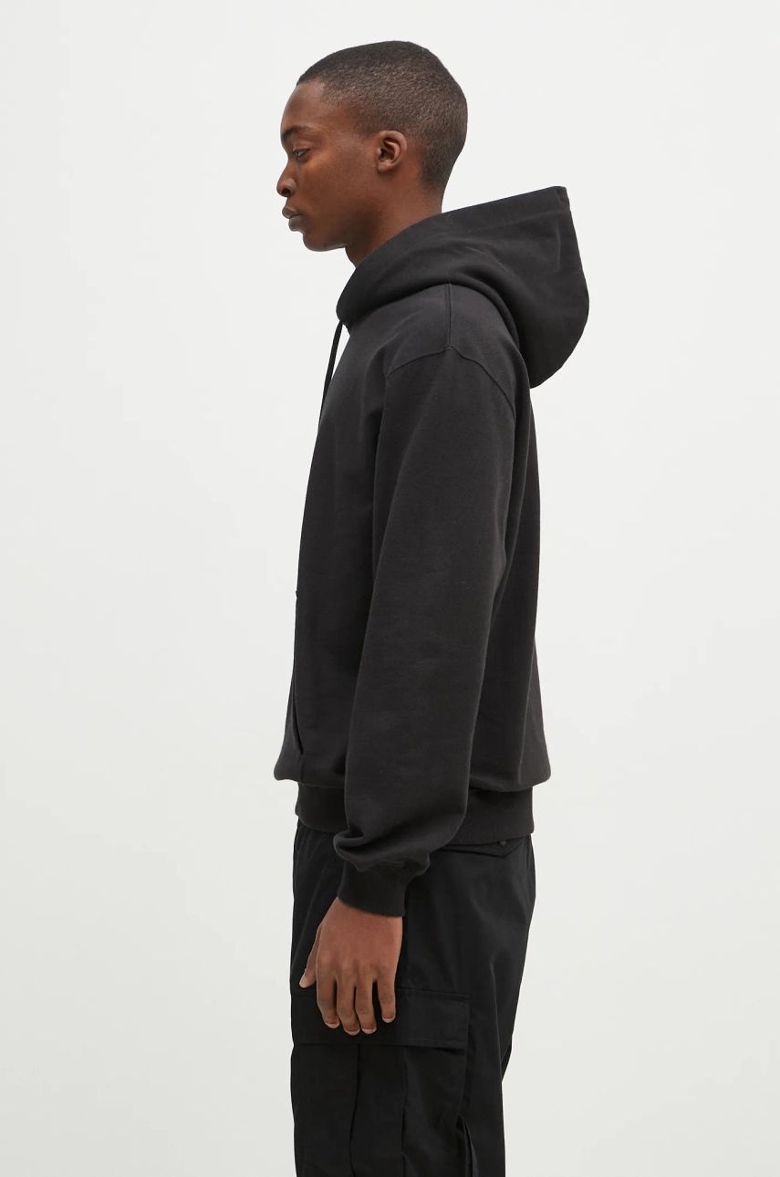 Sweatshirt Maharishi Organic Cotton Hooded Sweatshirt Sort | 4622.BLACK, 1