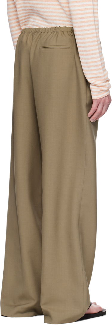 Bukser The Row The Row Donatello Wide-Leg Trousers Beige | 657-W3602, 2