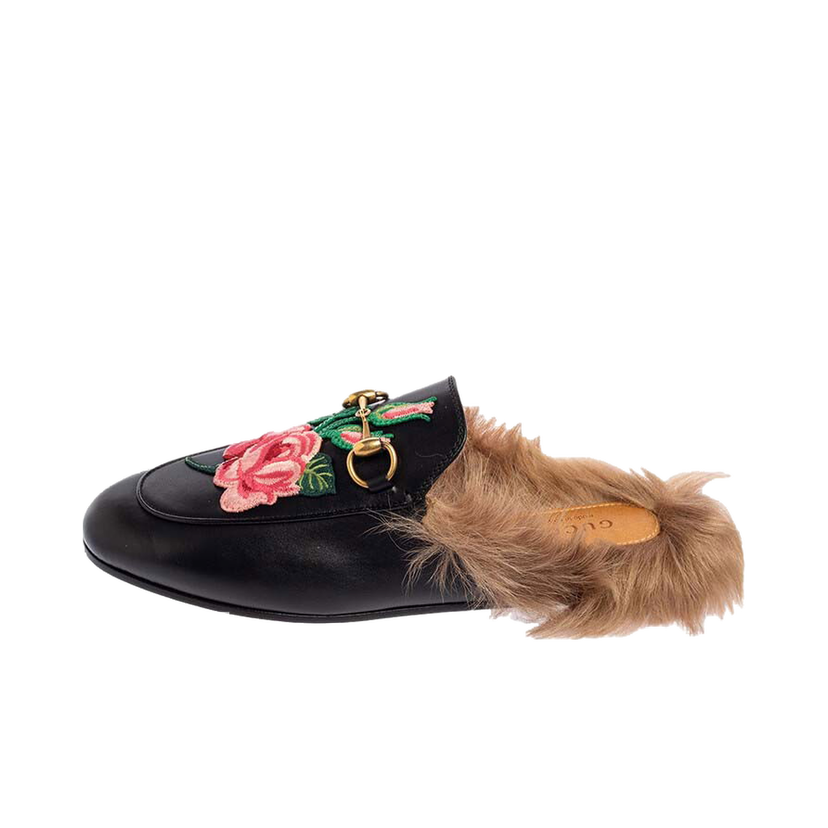 Sneakers og sko Gucci Floral Embroidered Princetown Mules Black (Women's) Sort | 448562 DKHH0 1063