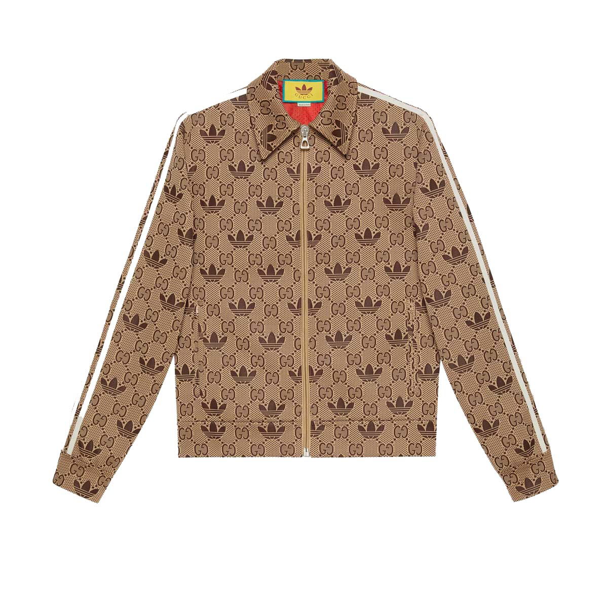 Jakke Gucci GG x adidas Trefoil Zip Jacket Beige | 722998 XJE1O 9742, 0