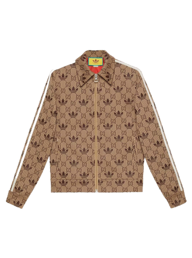 Jakke Gucci GG x adidas Trefoil Zip Jacket Beige | 722998 XJE1O 9742