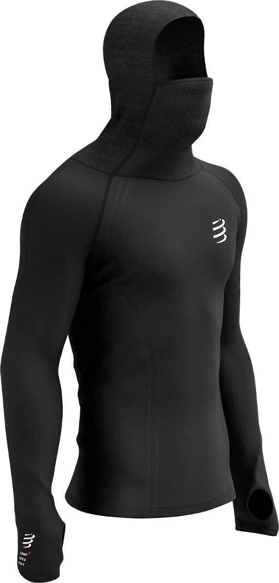 Sweatshirt Compressport 3D Thermo UltraLight Racing Hoodie Sort | au00007b-990