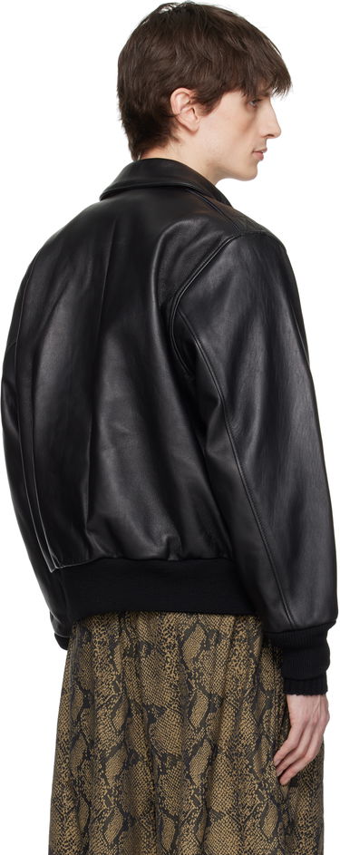 Bomberjakke WACKO MARIA WACKO MARIA A-2 Leather Flight Jacket Sort | 25SS-WMO-BL04, 2