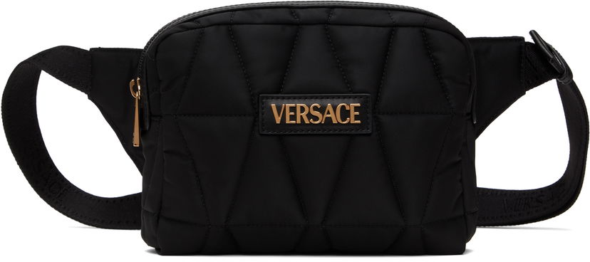 Taljetaske Versace Versace Myth Quilted Belt Bag Sort | 1018353_1A13686