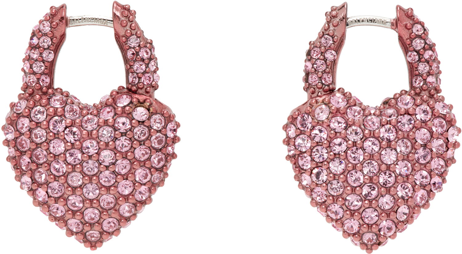 Øreringe Balenciaga Balenciaga Minnie Heart Crystal Earrings Lyserød | 811879 TZ63V, 0