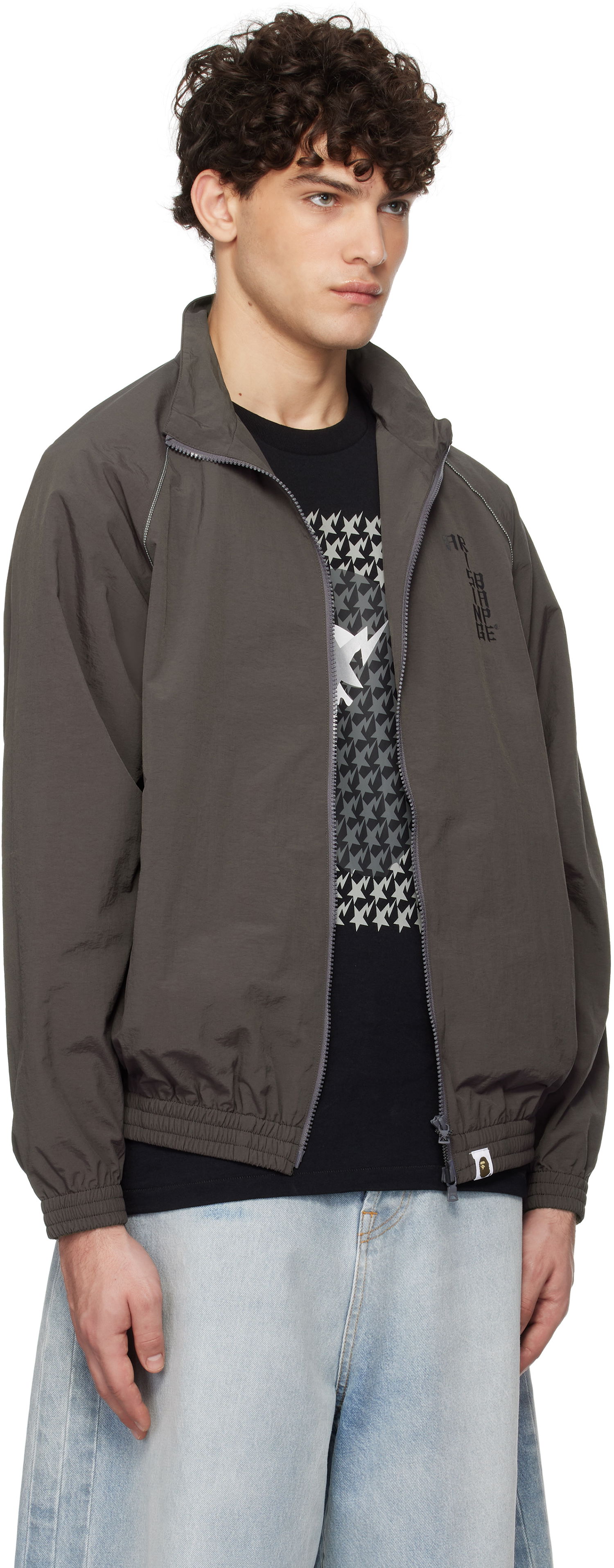 Vindjakke BAPE Tiger & Dragon Track Jacket Grå | 001LJK701002L, 1