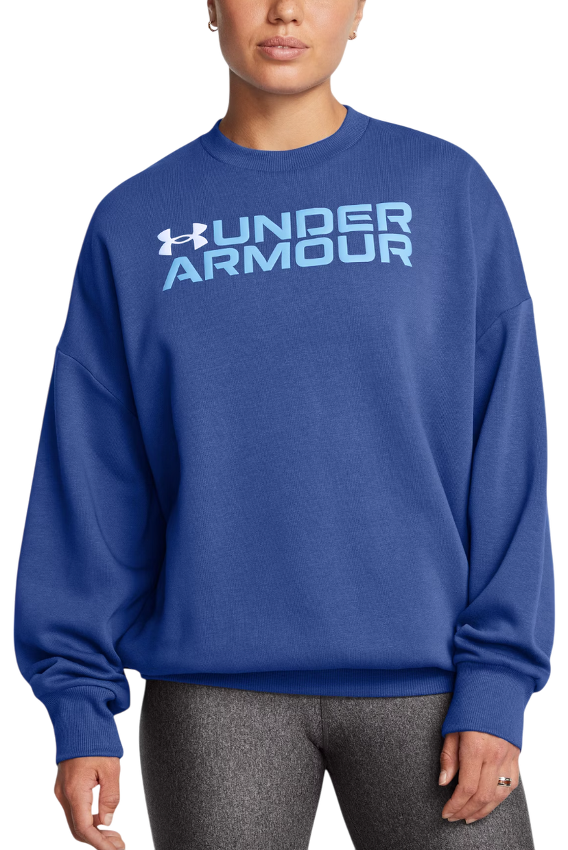 Sweatshirt Under Armour Fleece Crewneck Sweatshirt Blå | 1386513-432