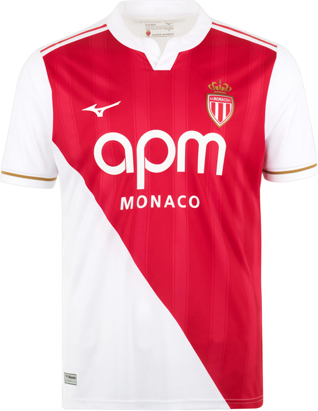 Jersey Mizuno AS Monaco Home Jersey 2025/26 Hvid | p2gacx75-59