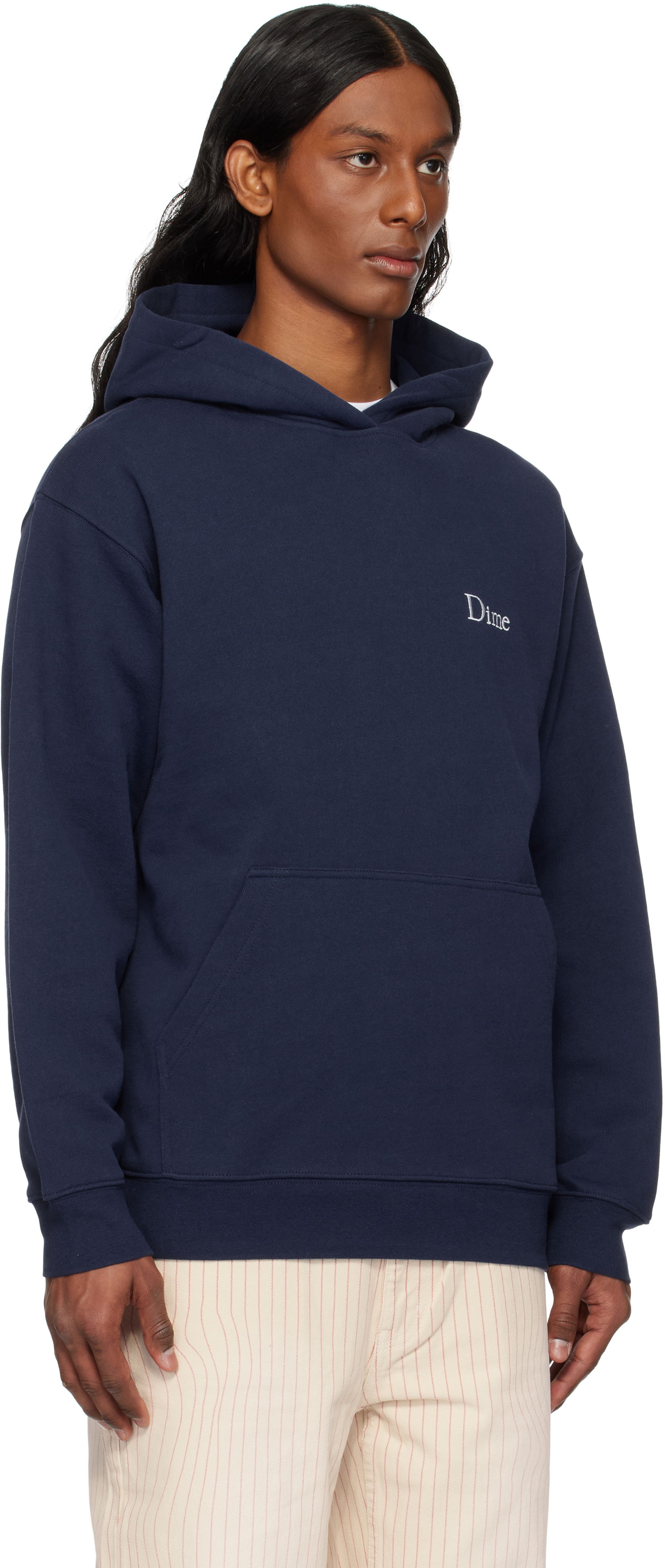 Sweatshirt Dime Classic Small Logo Hoodie Mørkeblå | DIME2SP2533NVY, 1