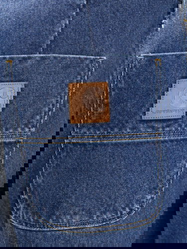 Jeans Carhartt WIP Straight Fit Pleated Jeans Blå | I0347320106, 2