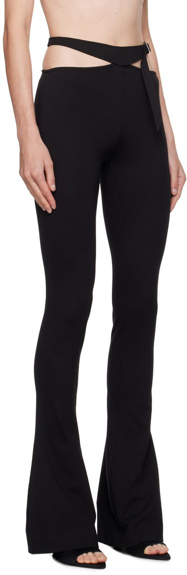Bukser The Attico Attico Pin-Buckle Flare Pants Hvid | 241WCP166 RY02, 4