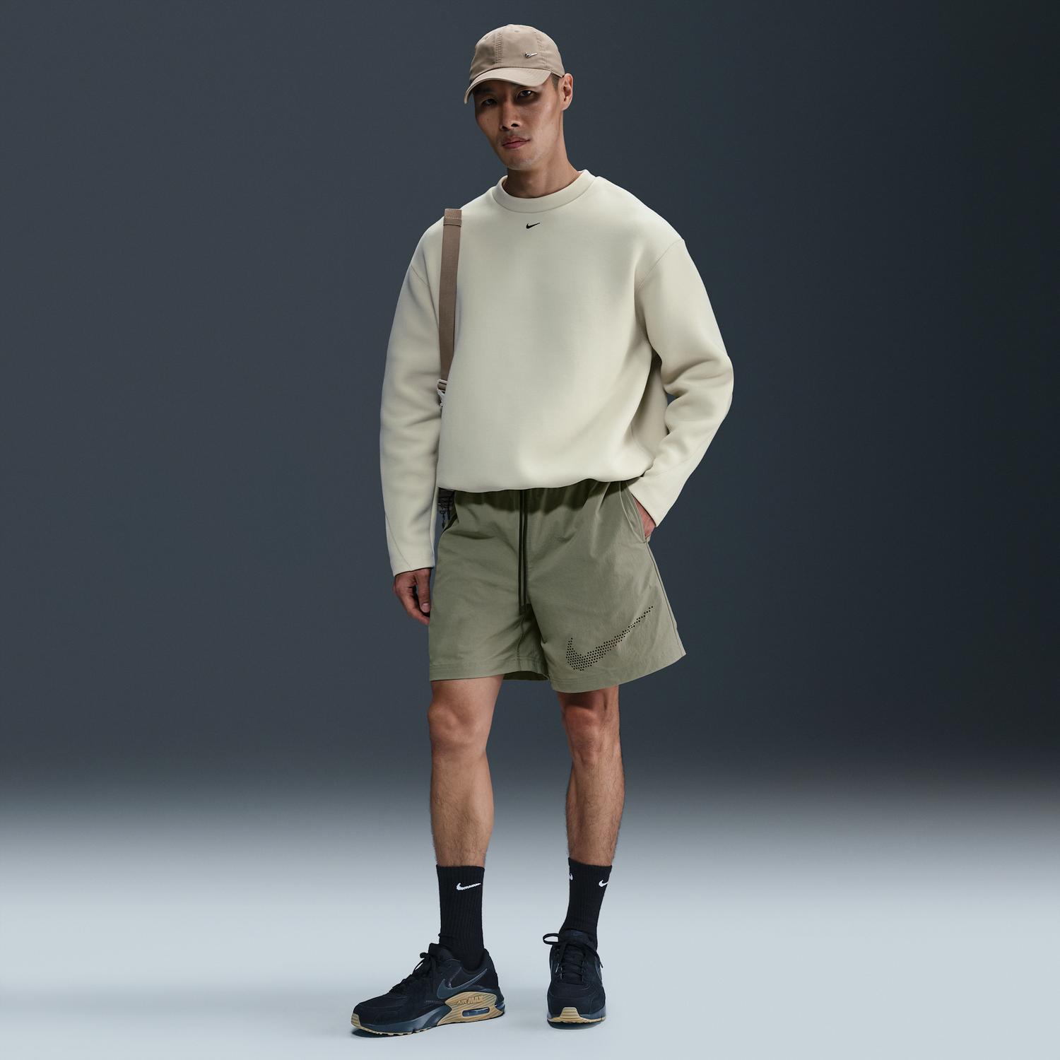Sweatshirt Nike Tech Woven Shorts Beige | HJ0679-320, 0