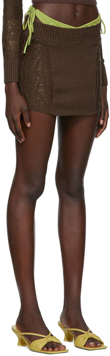 Nederdel GUIZIO Guizio Knit Mini Skirt Brun | MCMS 2, 1