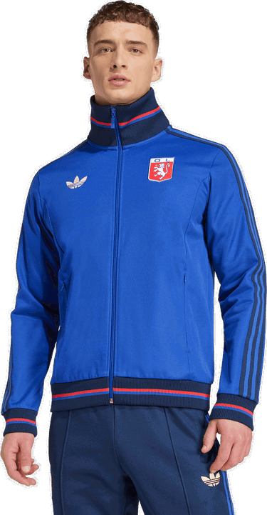 Vindjakke adidas Originals Olympique Lyon 75 Anniversary Track Jacket Blå | jl8078, 4