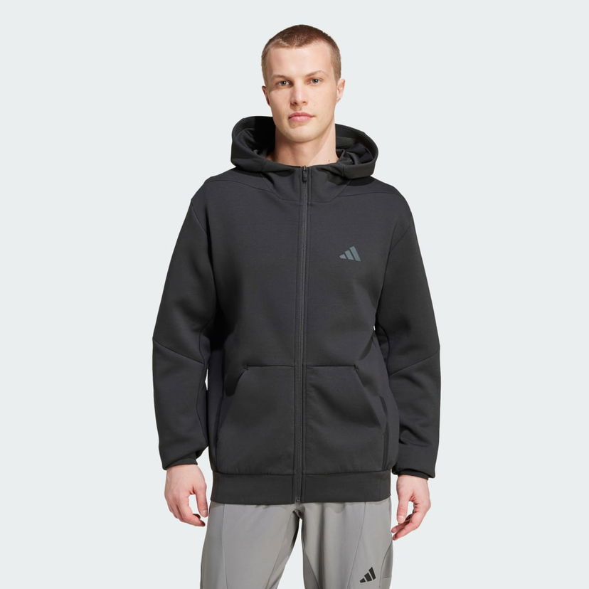 Sweatshirt adidas Performance Training Full-Zip Hoodie Sort | IY1131