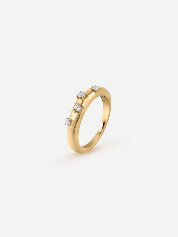 Ring GUESS Gold Ring With Clear Stones Metalisk | JSBR04539JW, 0