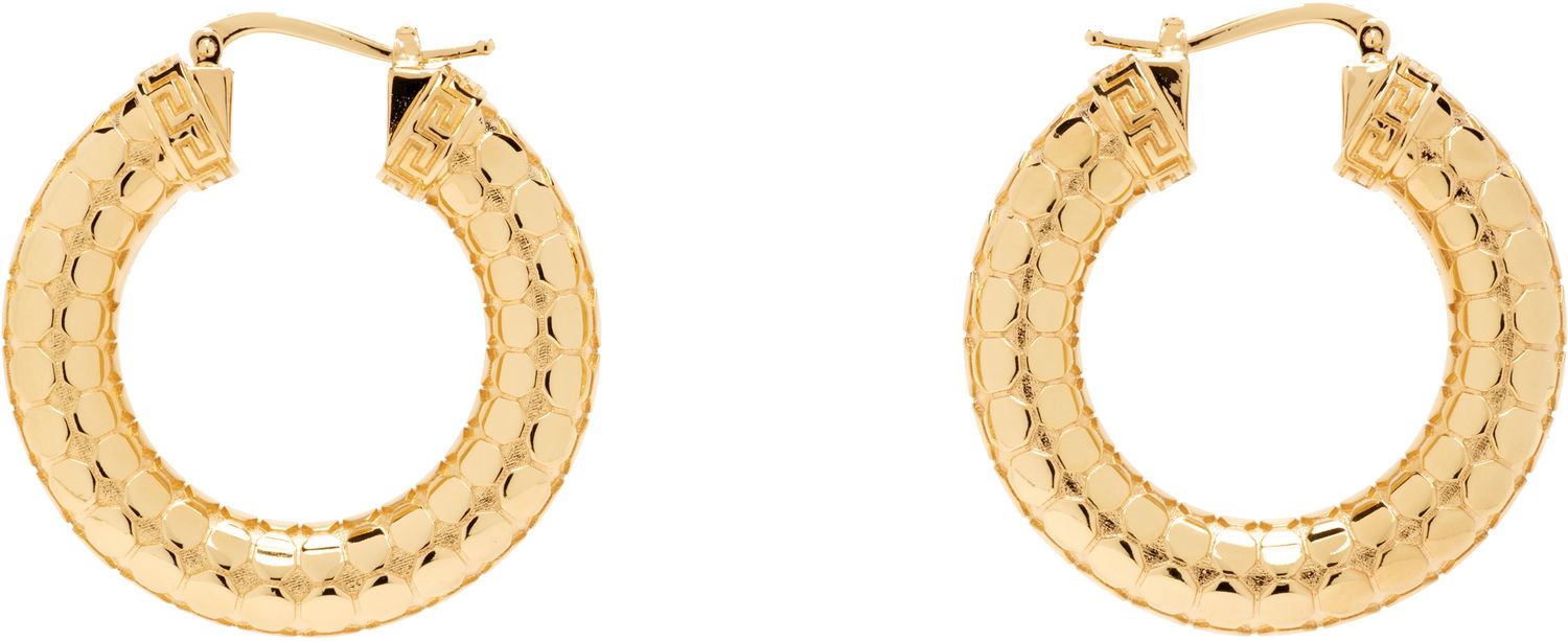 Øreringe Versace Versace Greca Gold Hoop Earrings Gul | 1020562_1A00620, 0