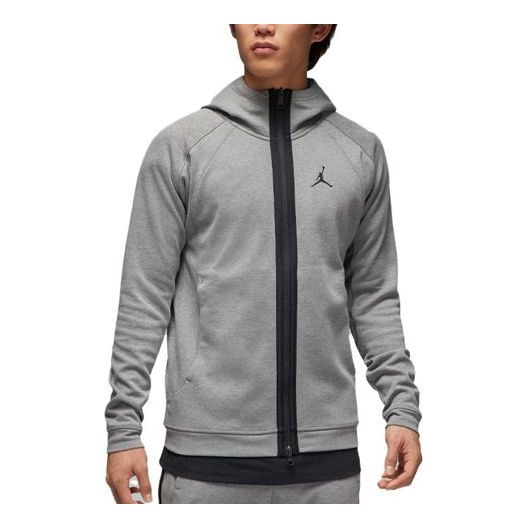 Sweatshirt Jordan Dri-FIT Sport Fleece Full-Zip Hoodie Grå | DV9784-063, 0