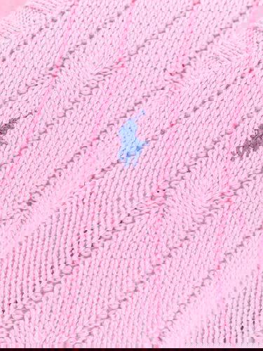 Sweater Polo by Ralph Lauren Pink Cable Knit V-Neck Sweater Lyserød | 211891641004, 2