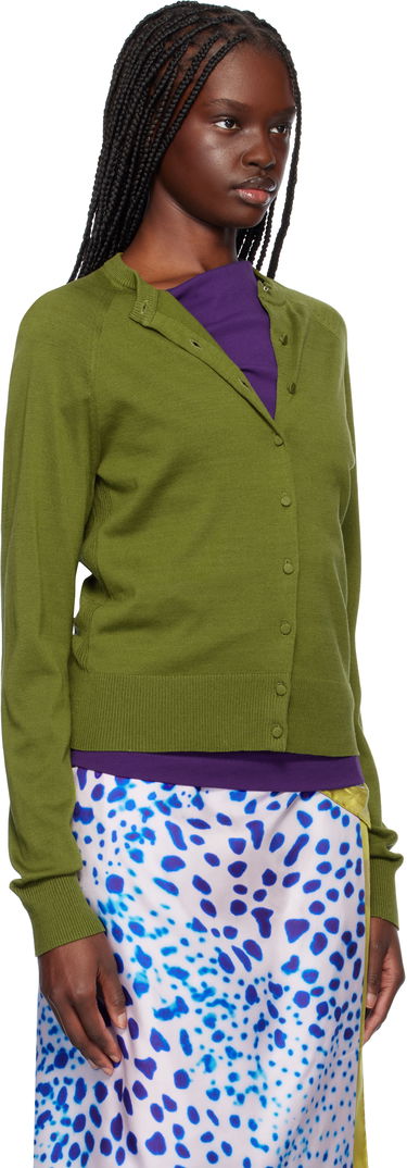 Sweater Dries Van Noten Dries Van Noten Cotton Knit Cardigan Grøn | 251-011207-1702, 1