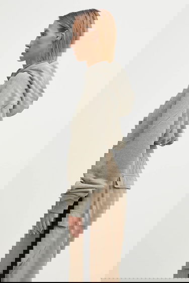 Sweatshirt Rick Owens Rick Owens DRKSHDW Collage Gimp Cropped Hoodie Grå | DS02E7233.FGM, 1