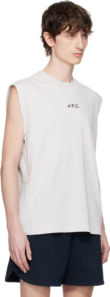 Tanktop A.P.C. A.P.C. ASICS Edition Sky Sleeveless Tank Top Mørkeblå | COGWV-M26455, 4
