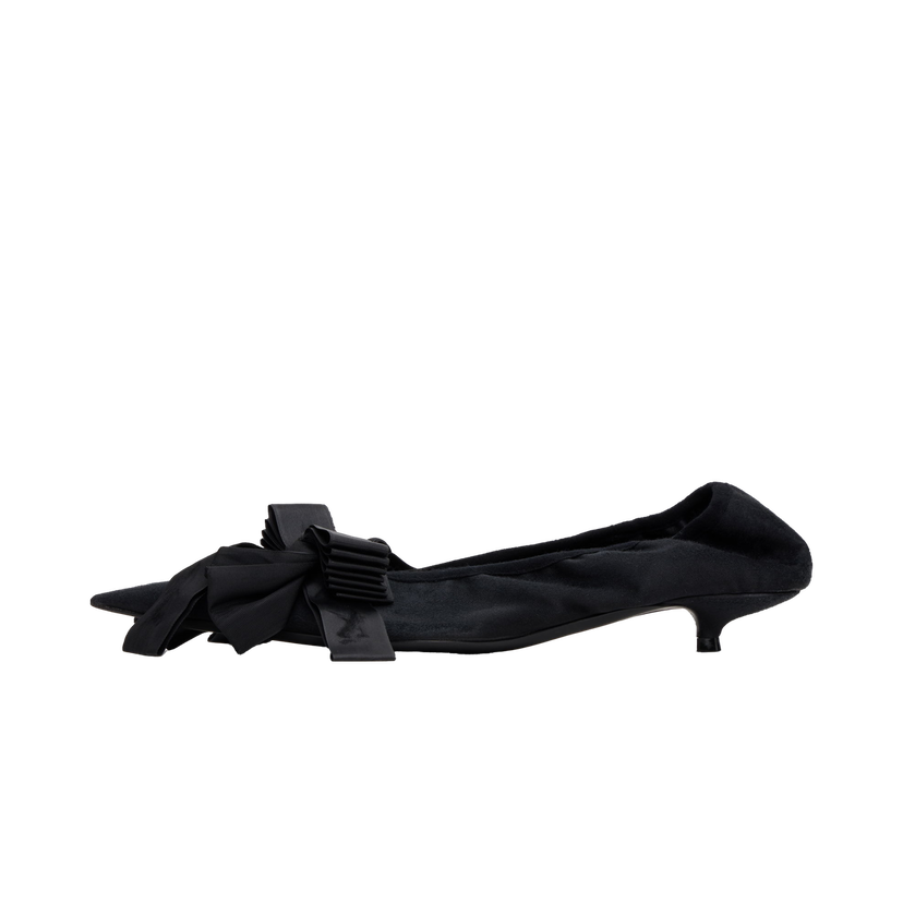 Sneakers og sko Balenciaga Suede Bow Kitten Heel Pumps Sort | 804338 W2H82