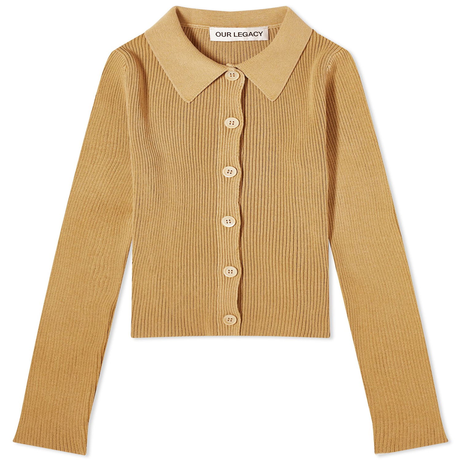 Polo skjorte OUR LEGACY Long Sleeve Mazzy Knit Polo Shirt Orange | W2243MW, 0
