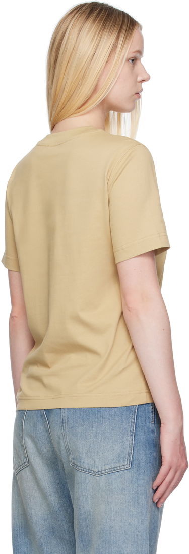 T-shirt Burberry Burberry Knight Stamp Cotton T-Shirt Beige | 8110926, 2